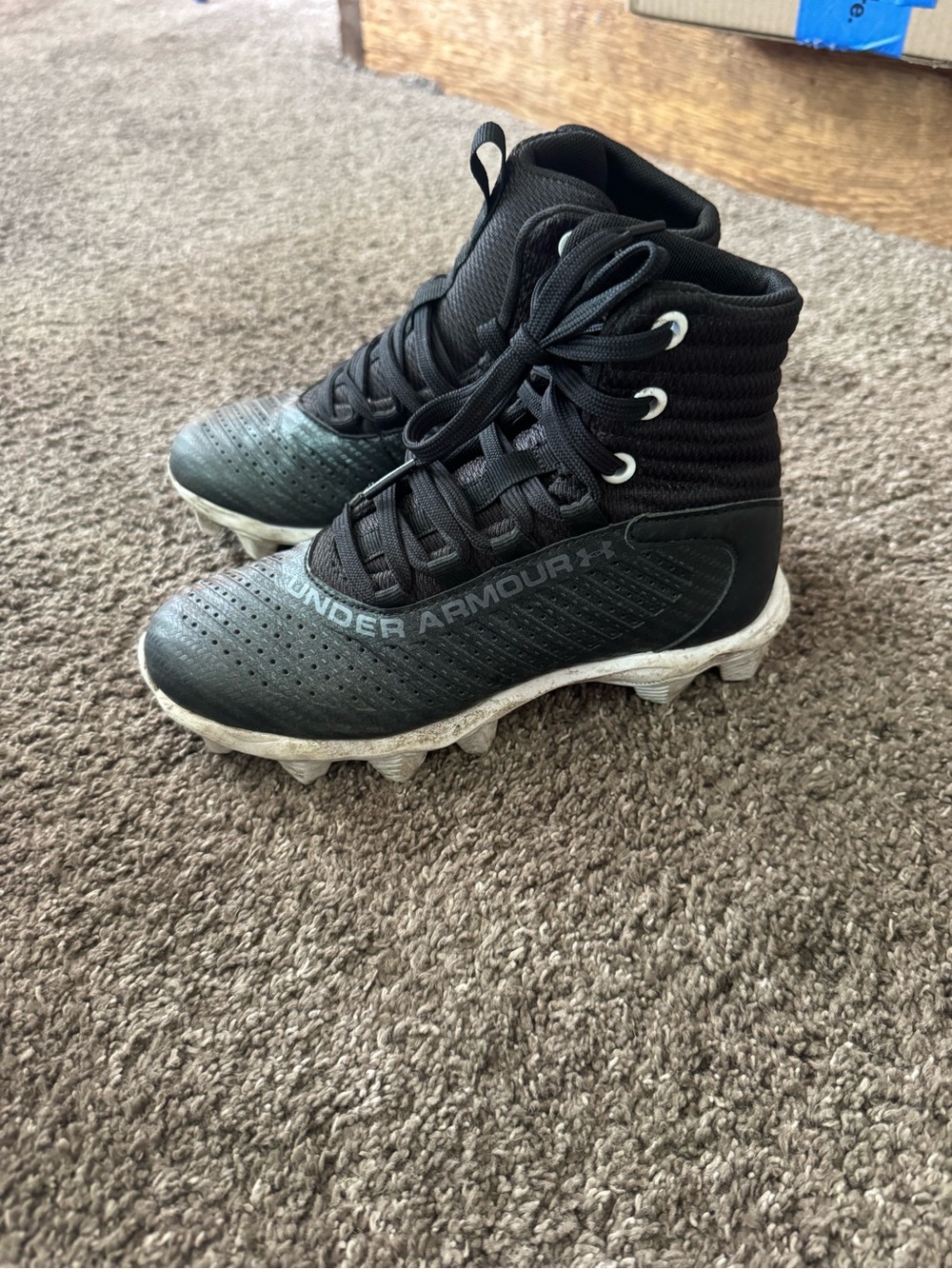 Under Armour Kids Black High-Top Soccer Cleats